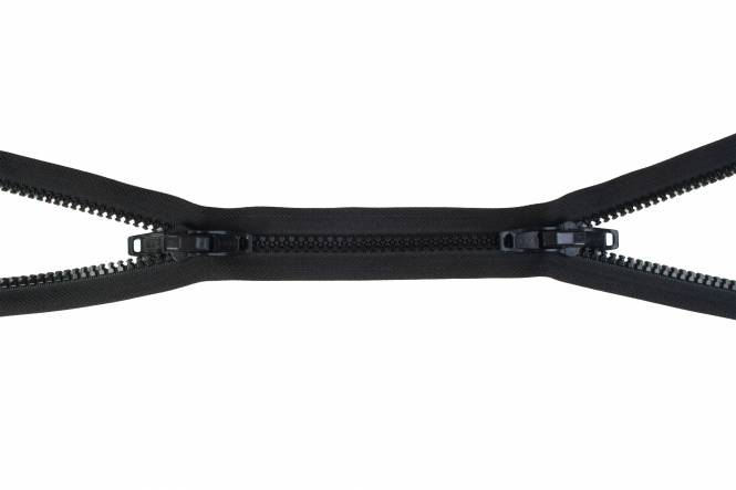 YKK VISLON Profilreißverschlüsse 10 mm 10 V nicht teilbar X-form schwarz