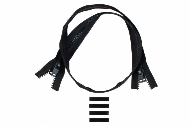 YKK VISLON Profilreißverschlüsse 10 mm 10 V nicht teilbar X-form schwarz