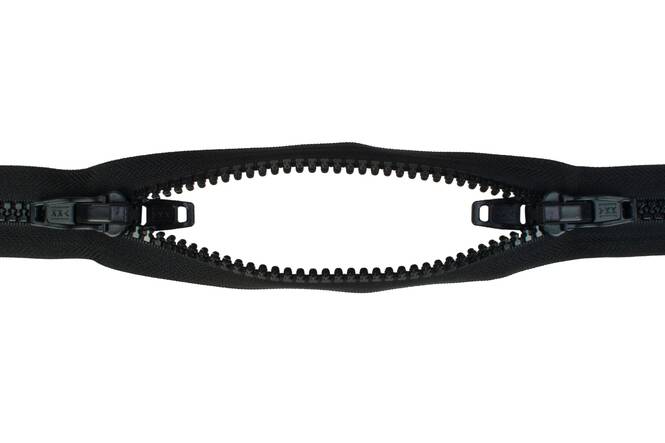 YKK VISLON Profilreißverschlüsse 8,6 mm 10 V nicht teilbar O-form schwarz