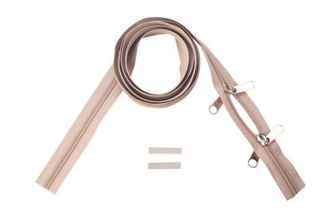 ESVO Reißverschlüsse 10 mm nicht teilbar O-form, sand