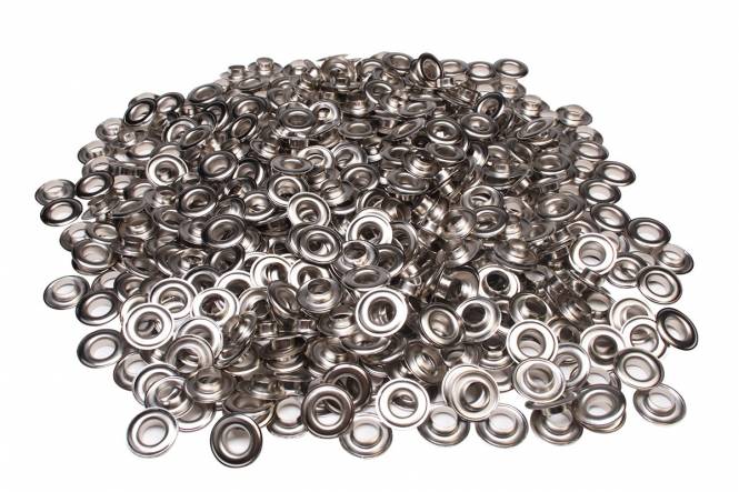 500 Ösen 12 mm Messing vernickelt für Ösenstanzer