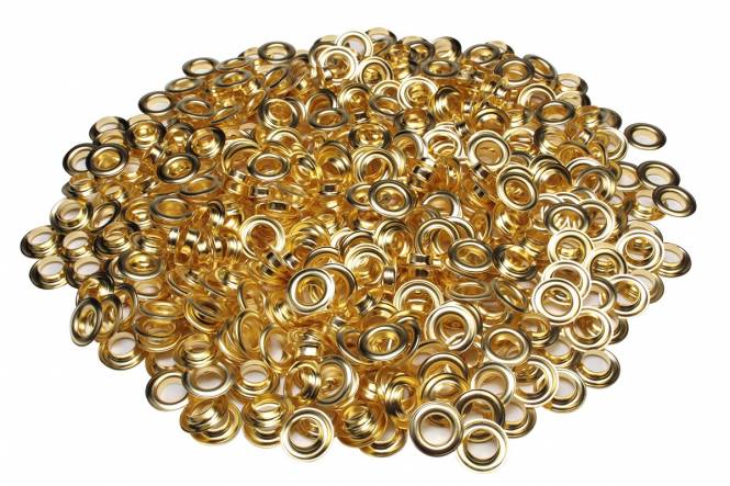 500 Messing Ösen 16  mm für Ösenpresse