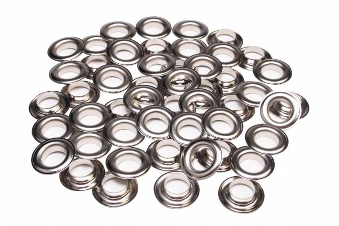 Satz ESVO Ösen Ø 16 mm vernickelt, 50 Stück