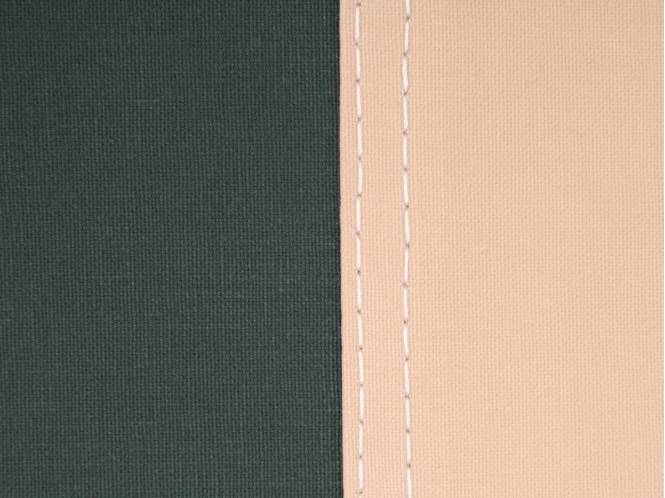 Beige tent met groen front
