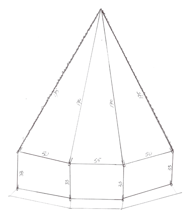 Seitenschirm Pyramide 6 Super