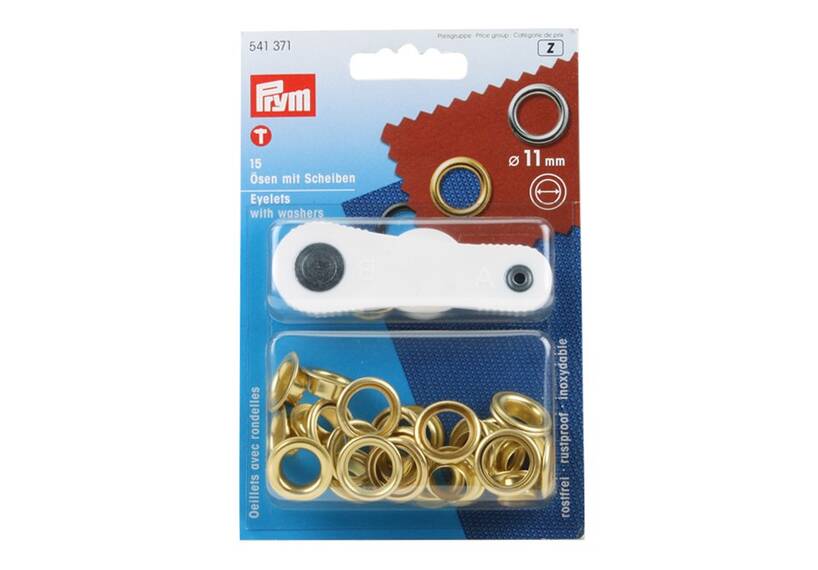 Satz Prym Ösen mit Scheiben 11 mm