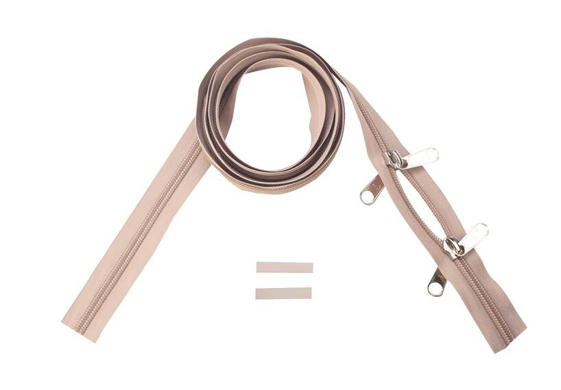 ESVO Reißverschlüsse 10 mm nicht teilbar O-form, sand