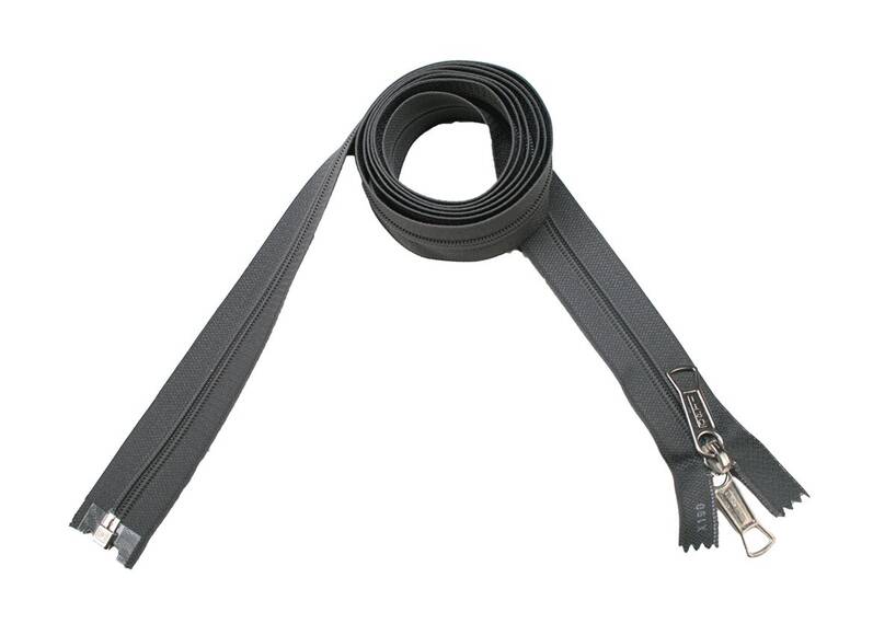 OPTI S 80 Reißverschlüsse 8 mm teilbar grau, 800 cm