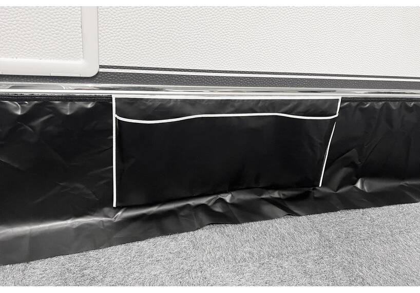 Wohnwagenschürtze / WINDBLENDE maßgeschneidert heavy duty 60 cm, mit Klettband, schwarz