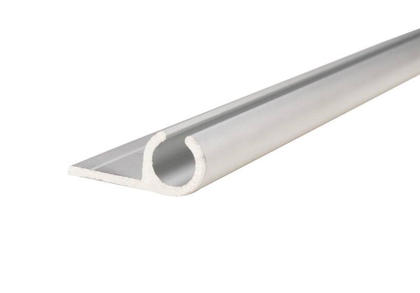 Kederschiene aluminium 100 cm 90° mit 6 Löcher und Schrauben
