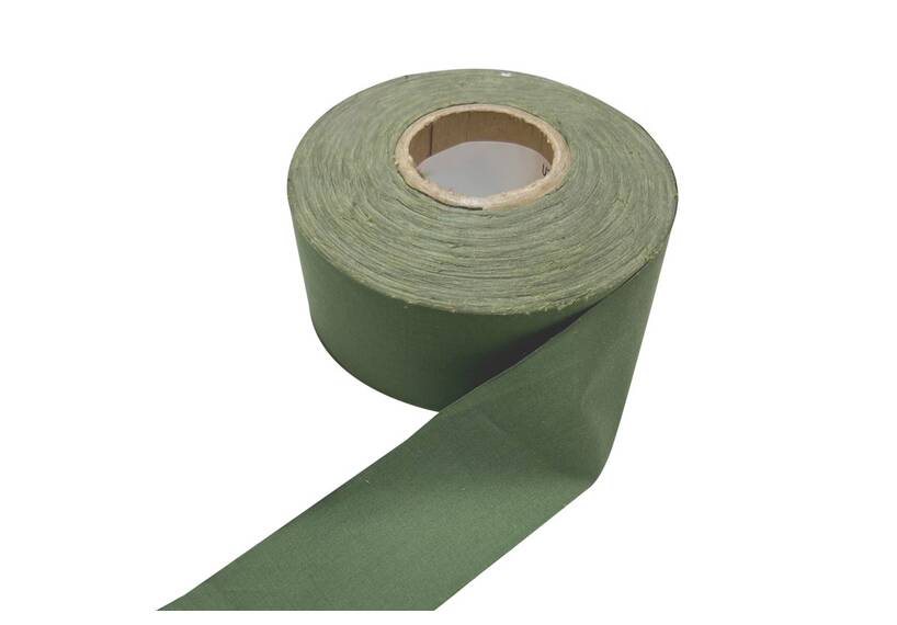 Zeltstoffband, 150 Gr/M², Baumwolle 50 mm, Moosgrün