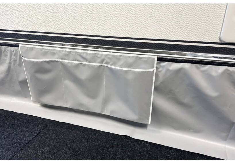 ESVO Organizer für Wohnwagenschürtze mit Klettband, heavy duty, schwarz, 40 x 90 cm