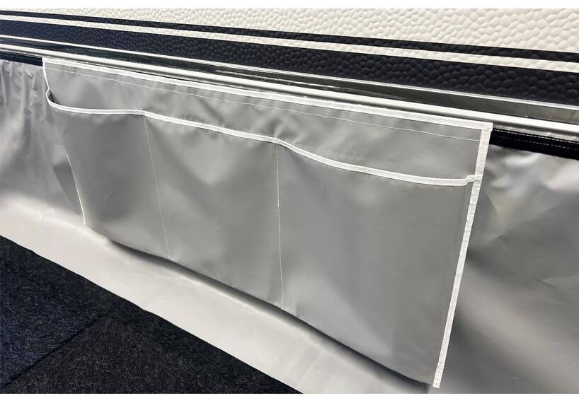 ESVO Organizer für Wohnwagenschürtze mit Klettband, heavy duty, schwarz, 40 x 90 cm