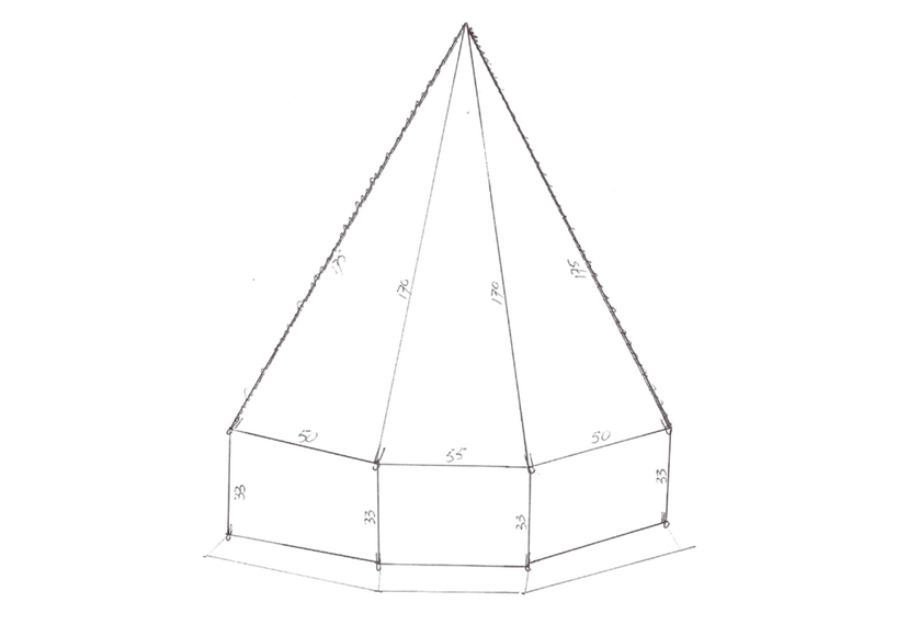 Seitenschirm Pyramide 6 Super