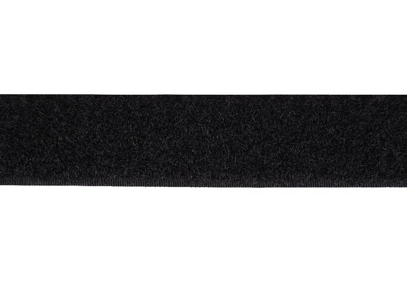 Klettband 20 mm schwarz, weiche Seite, Flausch
