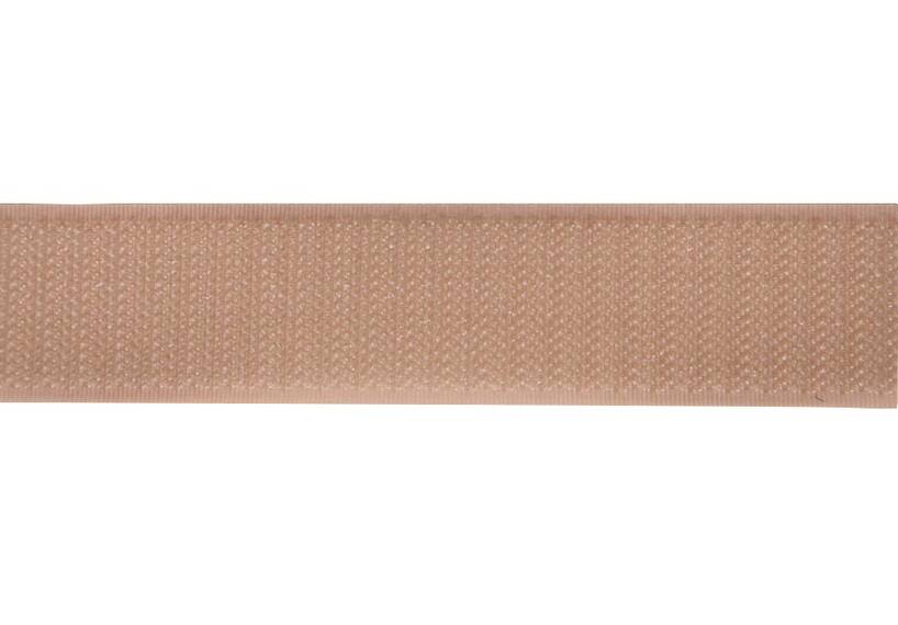 Klettband 25 mm beige, harte Seite, Haken