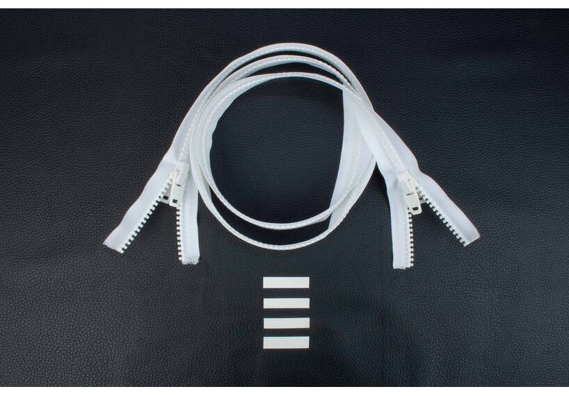YKK VISLON Profilreißverschlüsse 10 mm 10 V nicht teilbar X-form weiß [CLONE]
