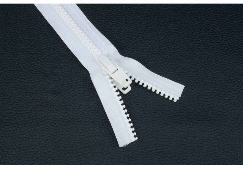YKK VISLON Profilreißverschlüsse 8,6 mm 10V nicht teilbar weiß mit Kunststoff auto lock Schieber