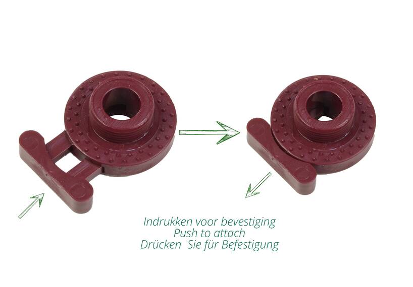 Minax Knopf braunrot