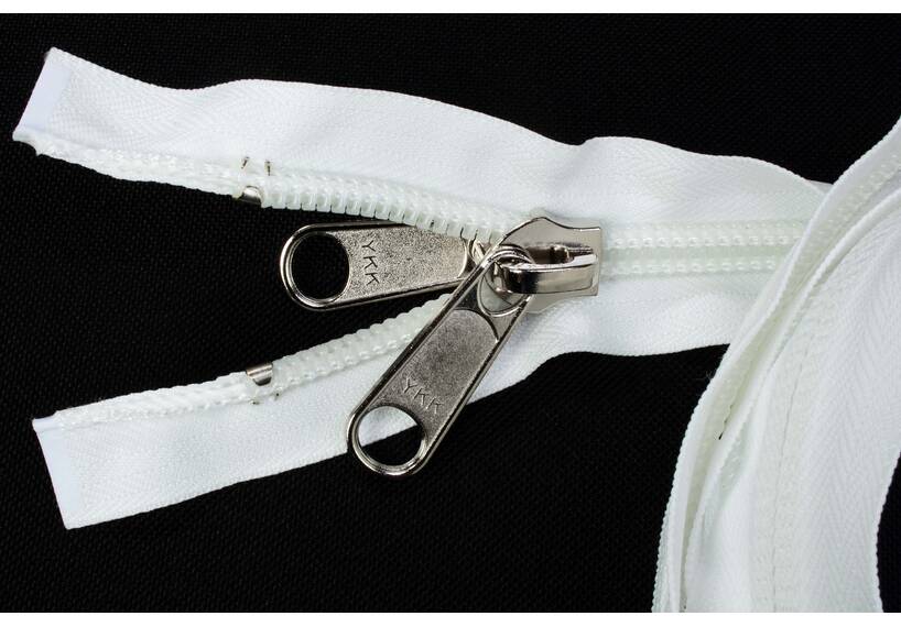 YKK Reißverschlüsse 10 mm teilbar weiß, 200 cm