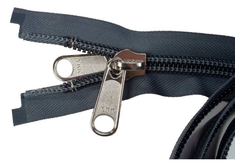 YKK Reißverschlüsse 10 mm teilbar grau, 250 cm