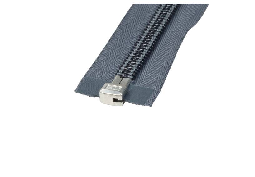 YKK Reißverschlüsse 10 mm teilbar grau, 100 cm