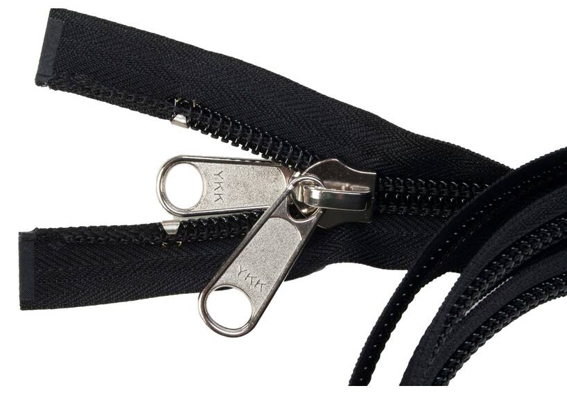 YKK Reißverschlüsse 10 mm teilbar schwarz, 500 cm