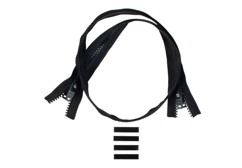 YKK VISLON Profilreißverschlüsse 10 mm 10 V nicht teilbar X-form schwarz
