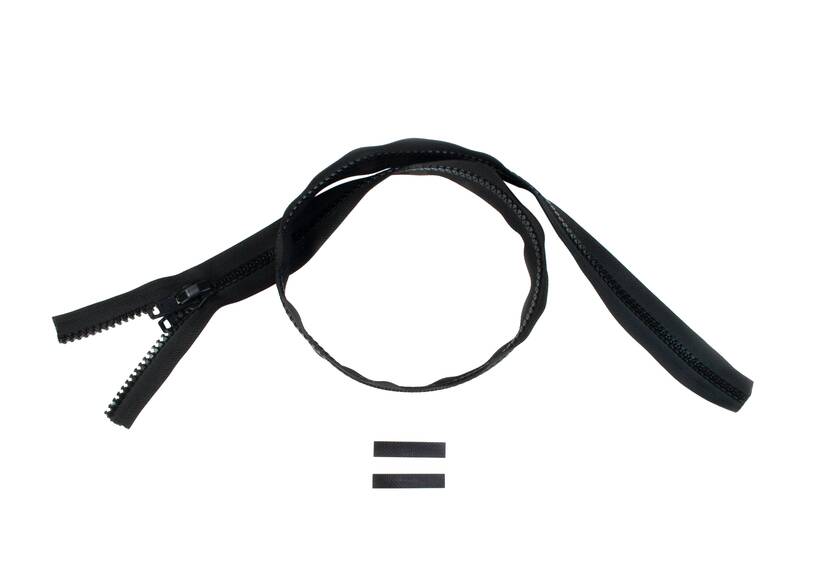 YKK VISLON Profilreißverschlüsse 8,6 mm 10V nicht teilbar schwarz mit Kunststoff auto lock Schieber