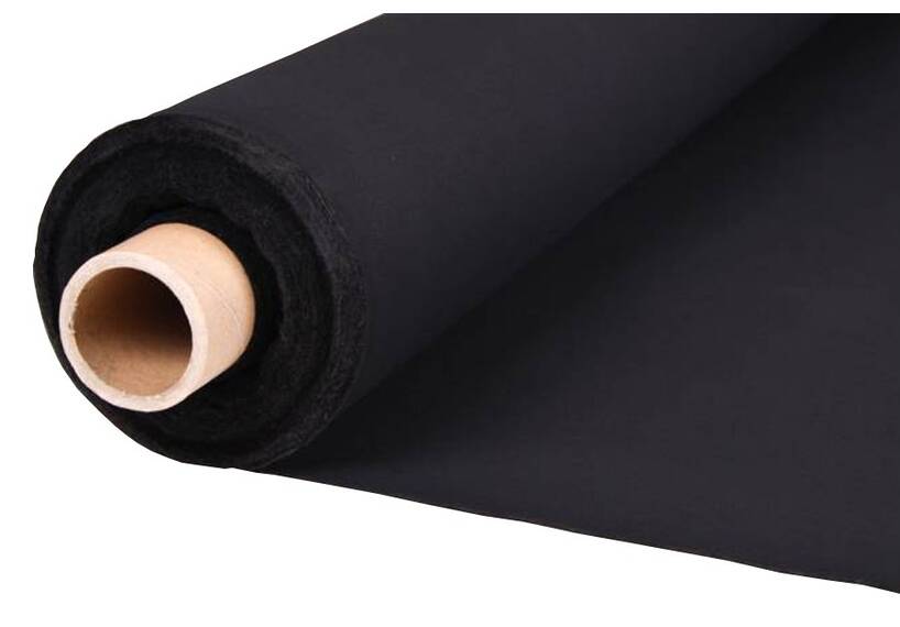 Zeltstoff Ten Cate Baumwolle für Zeltplane 310 Gr/M² 160 cm KD-48, schwarz 27150 RESTSTÜCKE