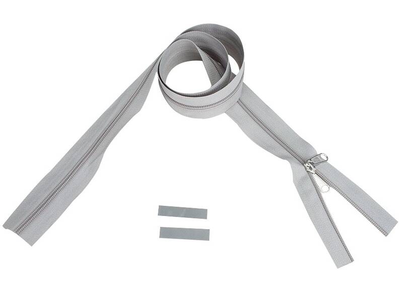YKK rits 6 mm niet deelbaar lichtgrijs