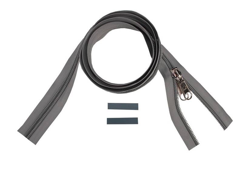 ESVO Reißverschlüsse 10 mm nicht teilbar, grau