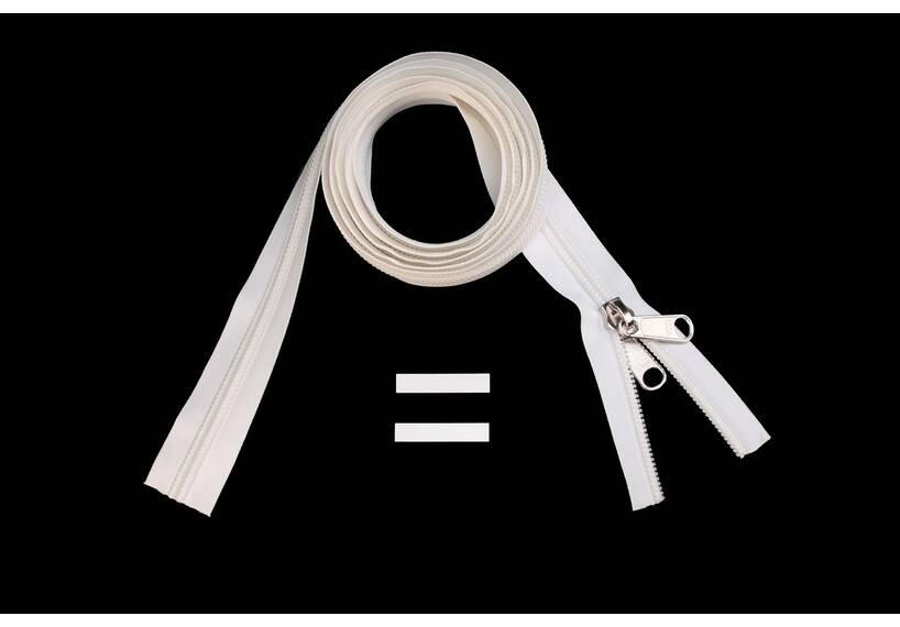 YKK Reißverschlüsse 10 mm nicht teilbar weiß