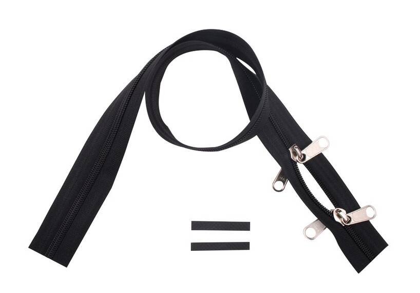YKK rits 8 mm 2-weg niet deelbaar zwart X-vorm