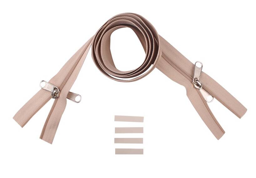 YKK Reißverschlüsse 5 mm nicht teilbar X-form, sand