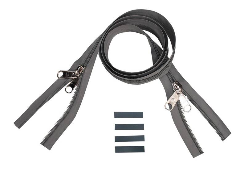 ESVO Reißverschlüsse 10 mm nicht teilbar X-form, hellgrau