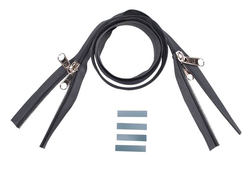 ESVO Reißverschlüsse 10 mm nicht teilbar X-form, grau