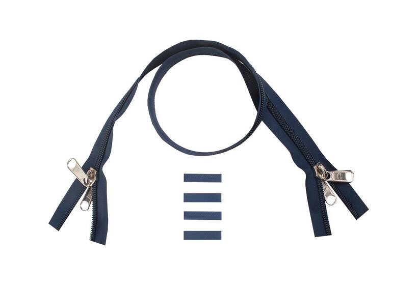 ESVO Reißverschlüsse 10 mm nicht teilbar X-form blau