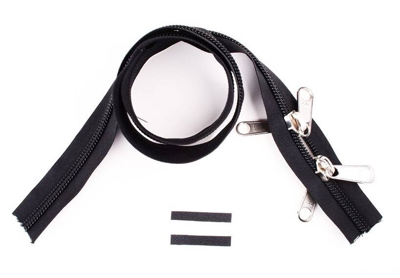 YKK rits 10 mm 2-weg niet deelbaar zwart X-vorm
