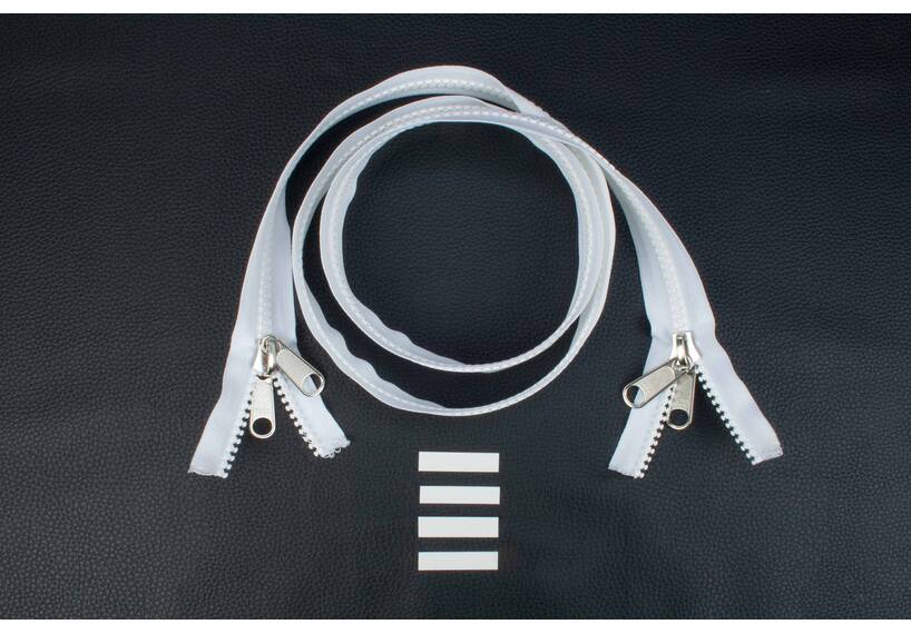 YKK VISLON Profilreißverschlüsse 8,6 mm 10 V nicht teilbar X-form weiß