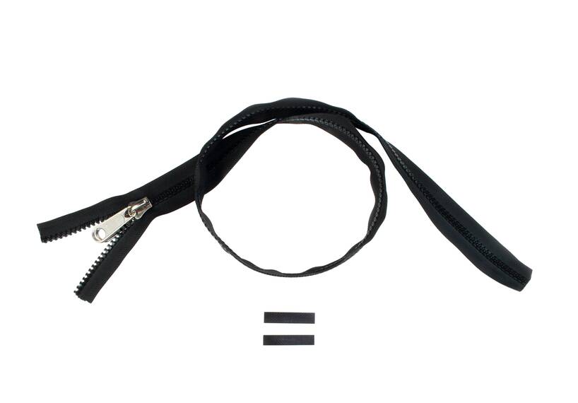 YKK VISLON Profilreißverschlüsse 8,6 mm 10V nicht teilbar schwarz mit Metallschieber