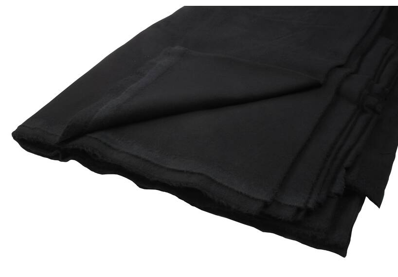 Brandwerende stof, molton, zwart, 300 gram, 300cm