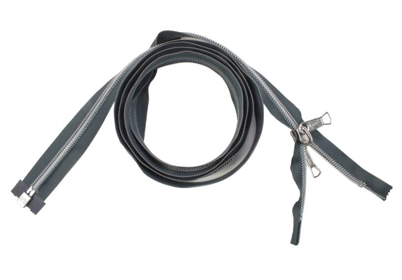 OPTI RT 25 Spiralreißverschlüsse 10 mm teilbar grau 225 cm