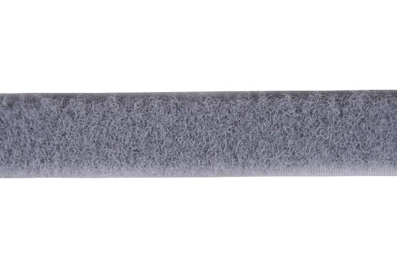 Klettband 20 mm grau, weiche Seite, Flausch