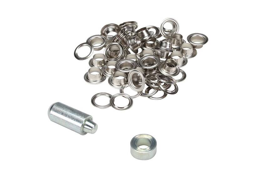 Satz ESVO Ösen Ø 10 mm vernickelt, 25 Stück