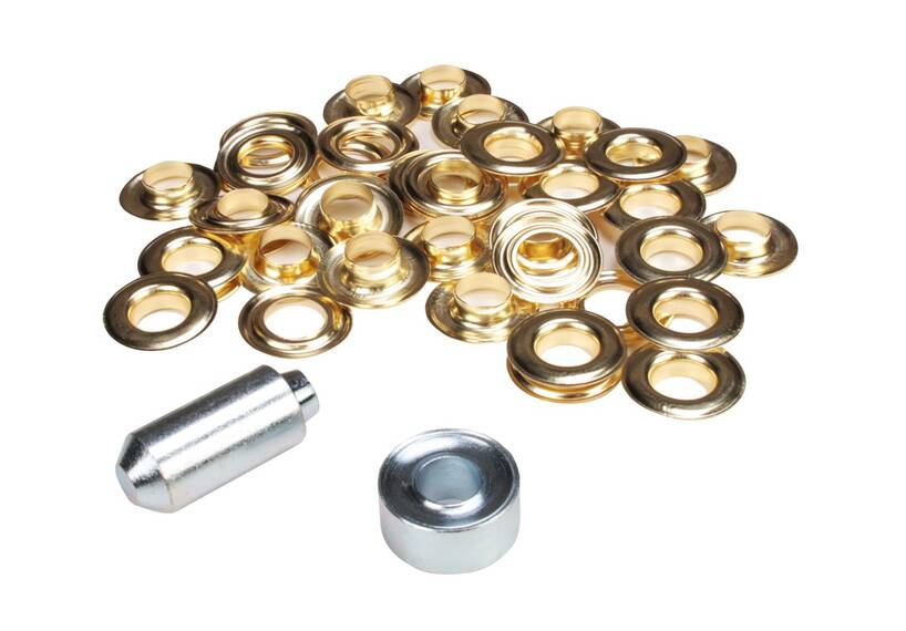 Satz ESVO Ösen Ø 12 mm messing, 25 Stück