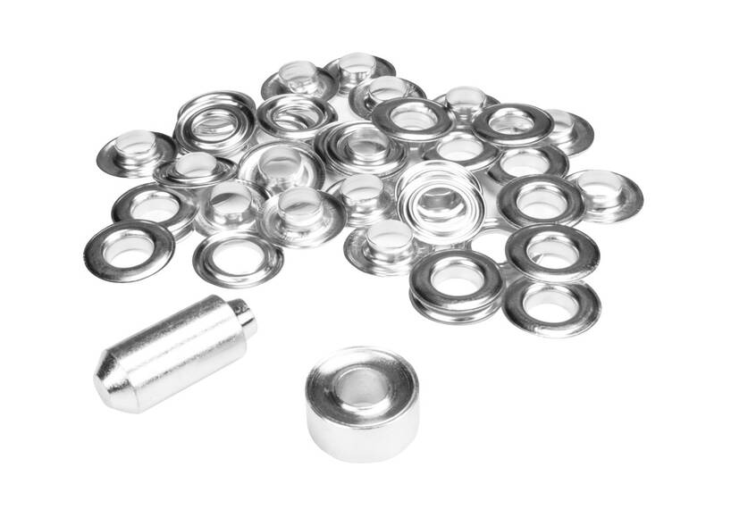 Satz ESVO Ösen Ø 12 mm vernickelt, 25 Stück
