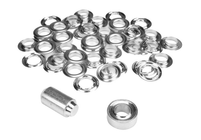 Satz ESVO Ösen Ø 16 mm vernickelt, 25 Stück