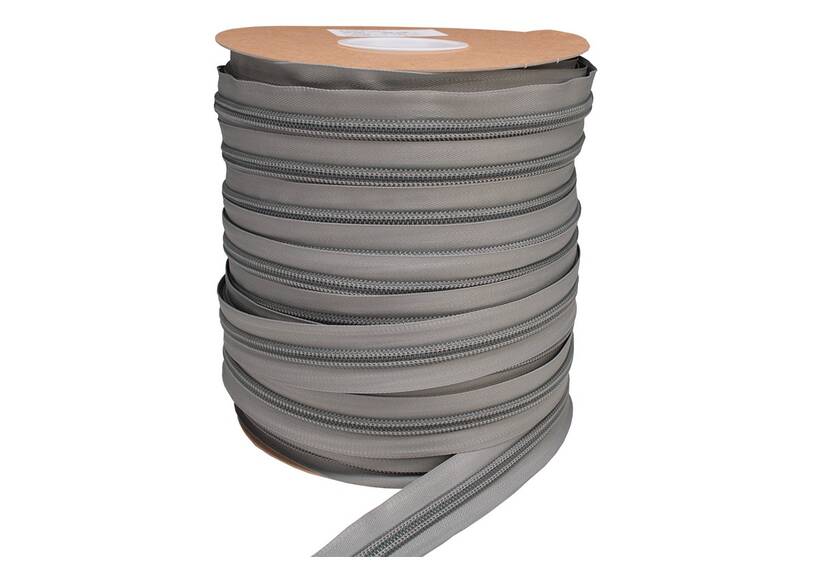 ESVO Reißverschlussband 10 mm nicht teilbar, grau