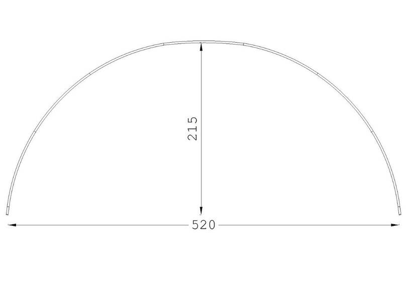 ESVO Bogengestänge vorgebogende Aluminium 280-300 cm [CLONE]
